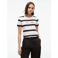 Tommy Hilfiger Kurzarmshirt SCRIPT REG C-NK SS T-SHIRT Baumwolle