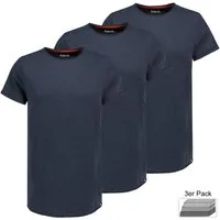 SUBLEVEL Kurzarmshirt Sublevel Herren T-Shirt kurz arm 3er Pack Freizeit Basic Baumwolle