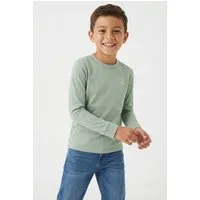 Abercrombie Kids Langarmshirt (Packung, 3-tlg) Gesticktes Elch- Motiv