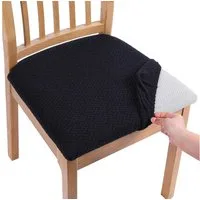 TUWENA Stuhlbezug Stretch Bezug für Stühle Sitzbezüge für Esszimmerstühle Abwaschbar, 2-er Set, Sitzkissenbreite: 36-46cm