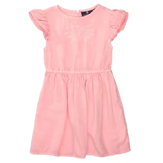 BASEFIELD - Kleid mit Stickerei bright peach - Gr. - 116/122