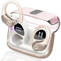 Futicare Sportkopfhörer Bluetooth 5.4 mit Ohrbügel,ENC-Mikrofon und 75 Std.Akku In-Ear-Kopfhörer (kabelloses Headset mit Dual-LED, IPX7 für Laufen, Fitness & Alltag, physische Tastensteuerung gegen versehentliche Berührungen)