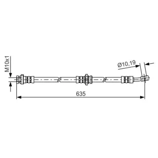 Bosch Bremsschlauch vorne rechts Nissan Qashqai 1