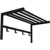 en.casa Wandgarderobe, Tolga Flurgarderobe Metall Schwarz