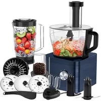 SNDOAS Küchenmaschine, 1100 W, 3,2 l Schüssel, mit Hacken, Schneiden, Kneten, Entsaften, 3 Geschwindigkeiten