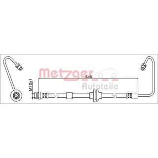Metzger Bremsschlauch hinten links Renault Laguna 3