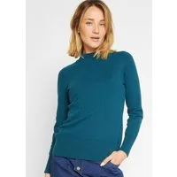 bonprix Strickpullover aus Strickmaterial, atmungsaktiv, pflegeleicht, mit Stehkragen