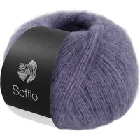LANA GROSSA SOFFIO Häkelwolle, 215 m (flauschiges Lace-Garn aus Merino- & Baumwolle), 25 g