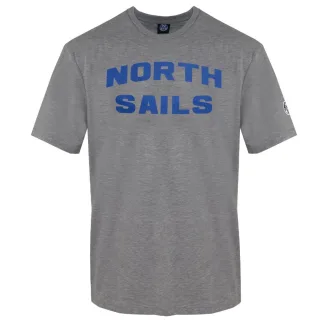 North Sails Block Brand Logo Grau T-Shirt