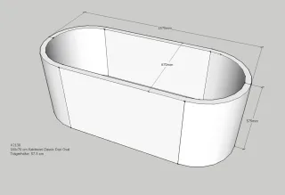 Neuesbad Wannenträger für Kaldewei Classic Duo Nr.112 160x70 oval SW11208