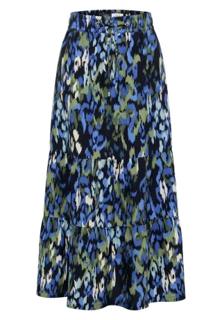 Cecil - Maxirock mit Muster blau - Gr. - XS