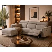 OTTO home Ecksofa LUND, Struktur-Bezug, L-Form, 261cm, man. /elektr. Relaxfunktion, auch mit USB A/C-Anschluss sowie Kopfteilverstellung