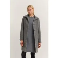 bugatti Wollmantel Modern Fit mit Flexcity Stretch und Stehkragen