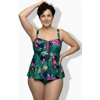 Ulla Popken Soft-BH Tankini Blüten Softcups Träger verstellbar