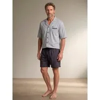 Henry Terre Shorty Karl Square Design Pyjama Set Kurz - Shorts