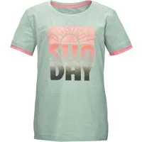 Killtec T-Shirt KOS 133 GRLS TSHRT Farbenfrohes Mädchen-T-Shirt mit „Sunday“-Print