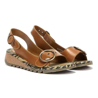 Fly London Tram723fly Damen Sandalen Kamel