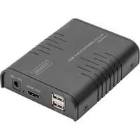 HDMI KVM IP Extender Receiver, KVM-Switch schwarz, Full HD