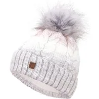 Faera Bommelmütze Wintermütze Damen Herren Mütze Beanie Haube gefüttert Bommelmütze