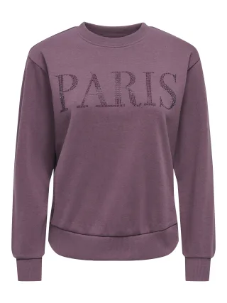 JDY - JDYPARIS L/S EMB SWEAT JRS NOOS Huckleberry - Gr. - S
