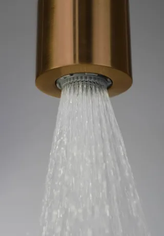 Neuesbad Serie 600 Kopfbrause 1 Strahlart, Oberfläche: bronze gebürstet NB1NQS_C30K1