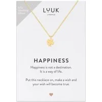 LUUK LIFESTYLE Silberkette Kleeblatt, Trendschmuck, frischer und moderner Look
