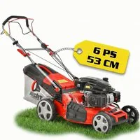 Hecht Benzinrasenmäher 554 SX mit Radantrieb 5in1, 53 cm Schnittbreite, Mulchkit, 6 PS, 75L Fangkorb