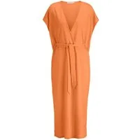 Hessnatur Jerseykleid Midi Relaxed aus reinem Leinen (1-tlg)