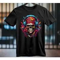 Banco T-Shirt Stylischer Skeletten_Kopf Rundhalsausschnitt Herren Größen S - 5XL
