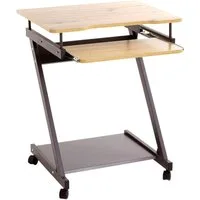 HAKU Computertisch IT-Wagen, Notebookwagen, Schreibtisch (1-St), rechteckig - aus MDF Braun B/T/H 60/49/76 cm