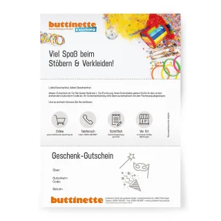 Geschenk-Gutschein "Fasching & Karneval"