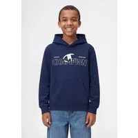Champion Kapuzensweatshirt Graphic Terry Hoodie mit Kapuze, Langarm, gerader Abschluss, aus Baumwolle und Polyester