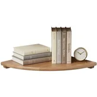 relaxdays Eckregal Wand Walnussholz, natur, 35 cm