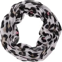 MIRROSI Loop Damen Schal mit Leo Leopard Muster, Weich, Schlauchschal, (ca. 45x75cm, zweimal um den Hals wickelbar), Damen Halstuch ideal für Frühling, Sommer oder Herbst