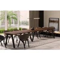 Endo-Moebel Esstisch Lungo XXL 130-405 cm, Metallgestell, ausziehbar, erweiterbar, riesiger Kulissentisch, 4m, extra lang und groß, stabil