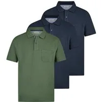 Redmond Poloshirt 3er Pack Basic (Spar-Set, 3-tlg) Poloshirt - Baumwolle - Atmungsaktiv