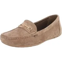 Ital-Design Damen Mokassin Slip-On Loafer mit Zierdetail Slipper (91261049) Flach Mokassins in Hellbraun