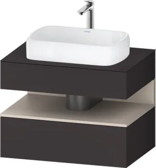 Duravit Qatego Konsolenwaschtischunterbau wandhängend Graphit Supermatt 800x550x600 mm - QA473009180 QA4730091800010