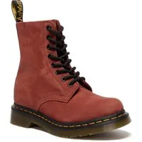 DR. MARTENS 1460 Pascal 8 Eye Boot Schnürboots Festival, Blockabsatz, Schnürboots mit gelber Rahmennaht