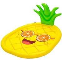 Bestway Planschbecken Wassermatte Sunny Pineapple (196x165cm), mit Wassersprinkler