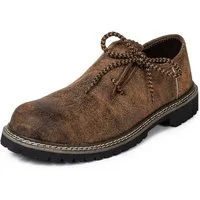 PAULGOS Trachtenschuhe Trachten Schuhe Haferl Schnürschuh 100% Echtleder ANTIK Haferlschuh