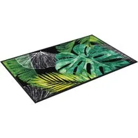 wash+dry by Kleen-Tex Fußmatte Neoflora, rechteckig, Höhe: 7 mm, Schmutzfangmatte, Motiv Blätter Monstera, rutschhemmend, waschbar