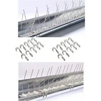 SAFA Taubenspikes Metallclips für Befestigung Taubenabwehr an der Dachrinne, 20 Clips Packung, 10-St., Für SAFA Taubenabwehrspikes, für Dachrinne