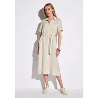 STREET ONE Midikleid mit Bindegürtel zum Taillieren