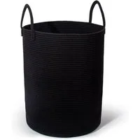 Zedelmaier Wäschekorb aus Baumwolle mit Griffen, Aufbewahrungskorb Geflochten, Korb Aufbewahrung für decken, spielzeug, kuscheltier,Kleidung