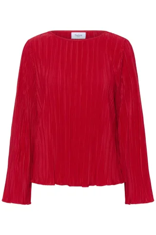 Langarm-Bluse ZuniSZ Langarm-Bluse Gerade Passform red