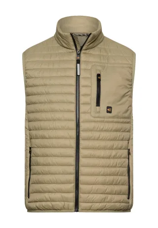 camel active - Gefütterte Steppweste mit Reißverschlusstaschen khaki - Gr. - XL
