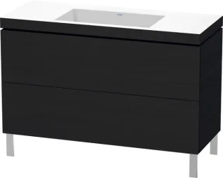 Duravit L-Cube c-bonded Set bodenstehend Eiche Schwarz Matt 1200x480x698 mm - LC6939N1616 LC6939N1616