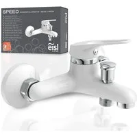 Eisl Wannenarmatur SPEED Mischbatterie Badewanne, Wasserhahn Bad, Wannenarmatur in Weiß/Chrom