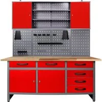 ONDIS24 Werkstatt-Set Karsten, 160 cm, höhenverstellbar, inkl. Hakenset